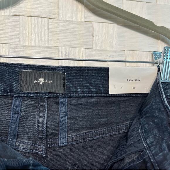 7 For All Mankind Easy Slim Jean In Sunbeam Women’s Size 28 Revolve Denim - Picture 11 of 16